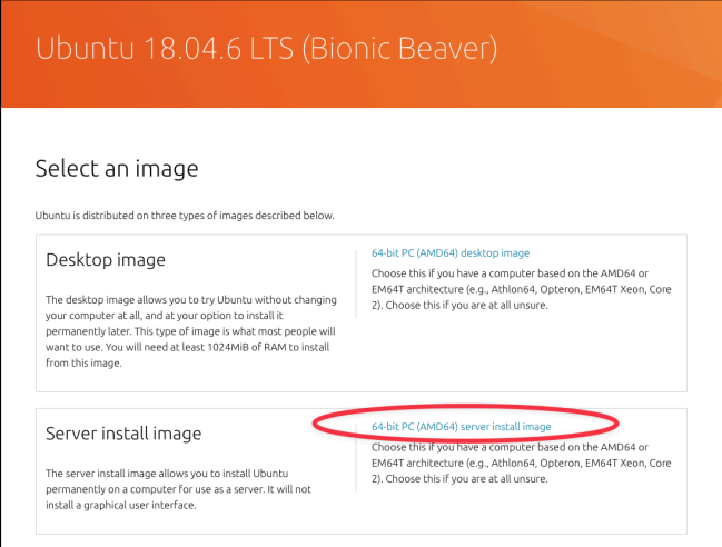 Visual showing Next, you need to download the Ubuntu 18 Server ISO image (https://releases.ubuntu.com/18.04/):