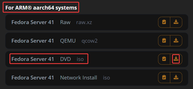 Visual showing Fedora ARM Version : please use Fedora ARM as it is a community-driven Linux distribution for Red Hat Enterprise Linux, known for its cutting-edge features a...