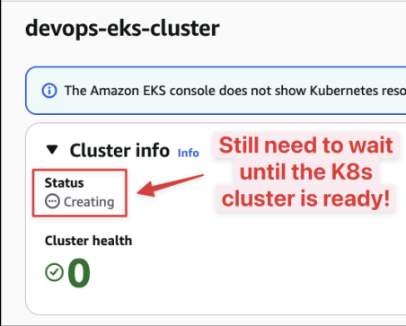 Screenshot illustrating could take up to 20 minutes)!