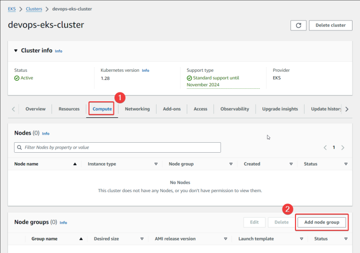 Screenshot illustrating register themselves with your EKS control plane.