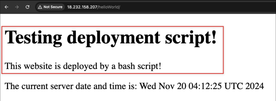 Screenshot illustrating application to Tomcat.