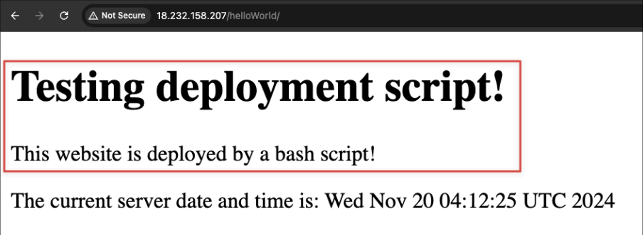 Screenshot illustrating Verify : Ensure that the application is redeployed successfully.