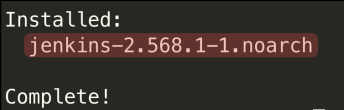 Screenshot illustrating You should see the message like so: