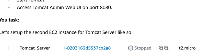 Screenshot illustrating Start Tomcat.