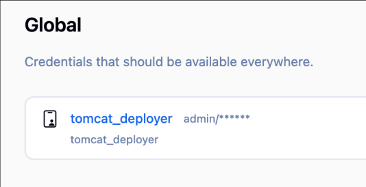 Screenshot illustrating Now, you should have the credentials like so: