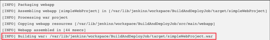 Screenshot illustrating Let’s look at the build log and try to understand it:
