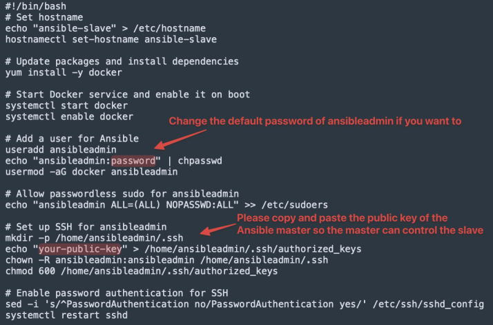 Screenshot illustrating Upload or paste in the User data: (2 of 2)